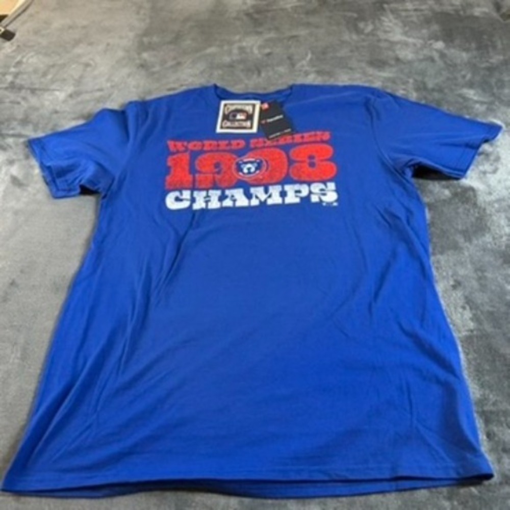 Chicago Cubs 1908 World Series Champs Mens Large T-Shirt Fanatics Cooperstown